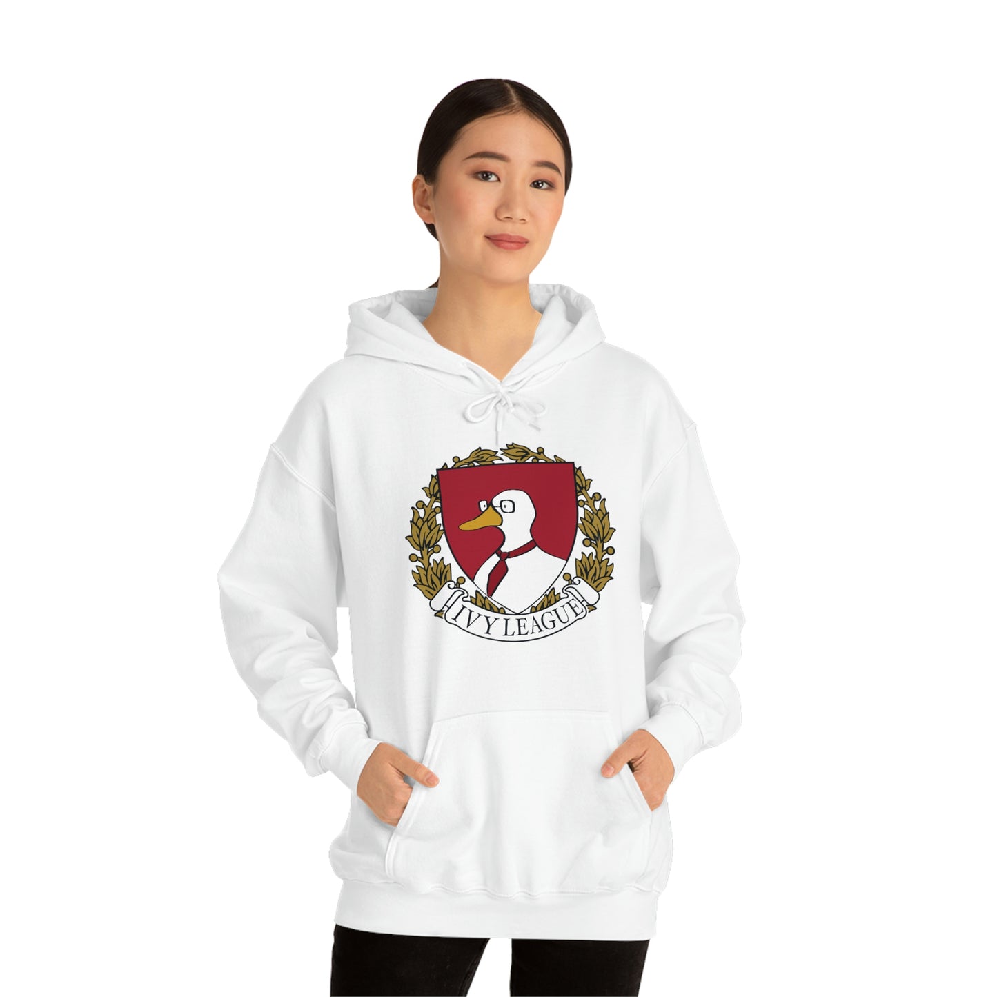 Ivy league Front Logo Hoodie (Black, Grey or White Available)