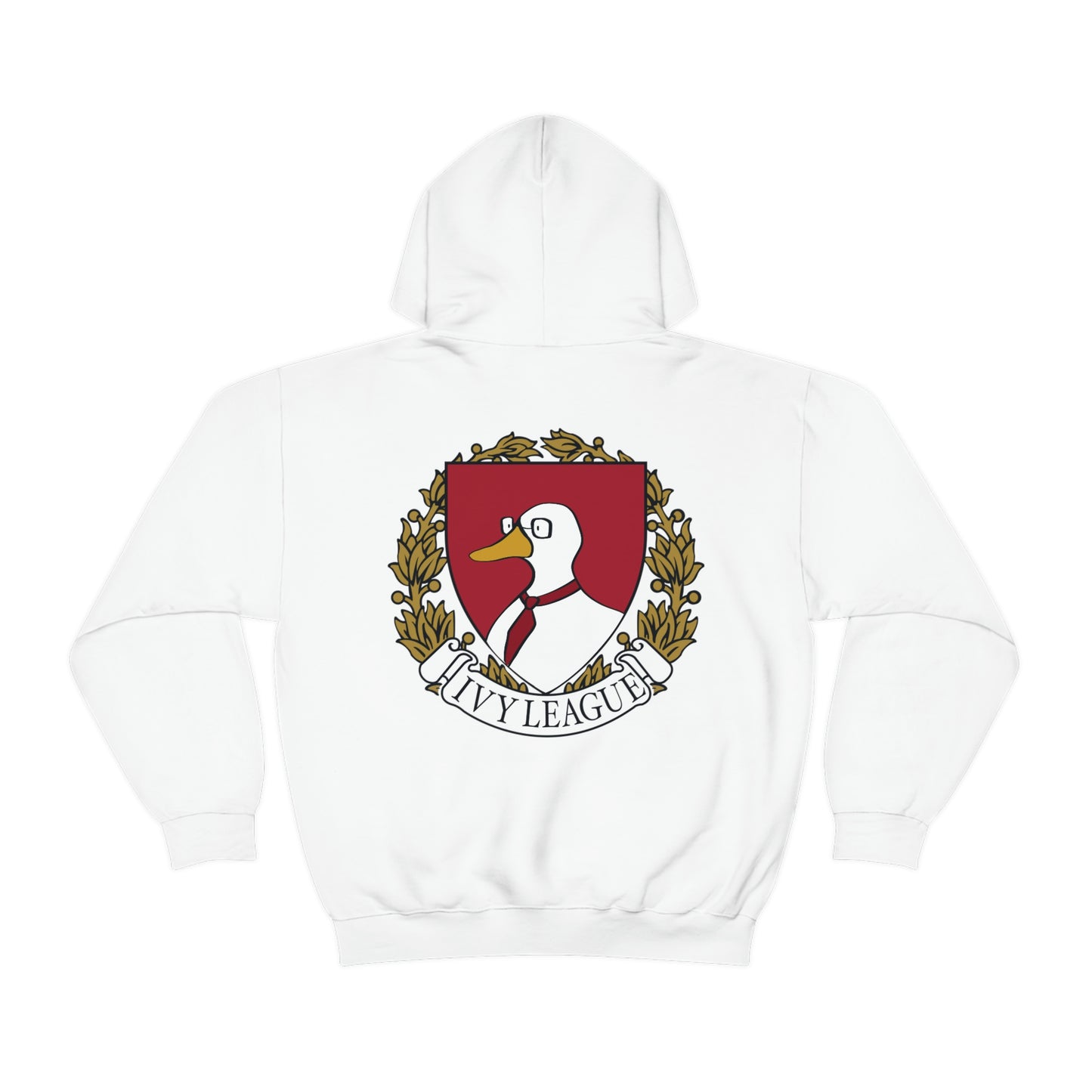 Ivy League 2 sided Back Logo Hoodie (Black, Grey or White Available)