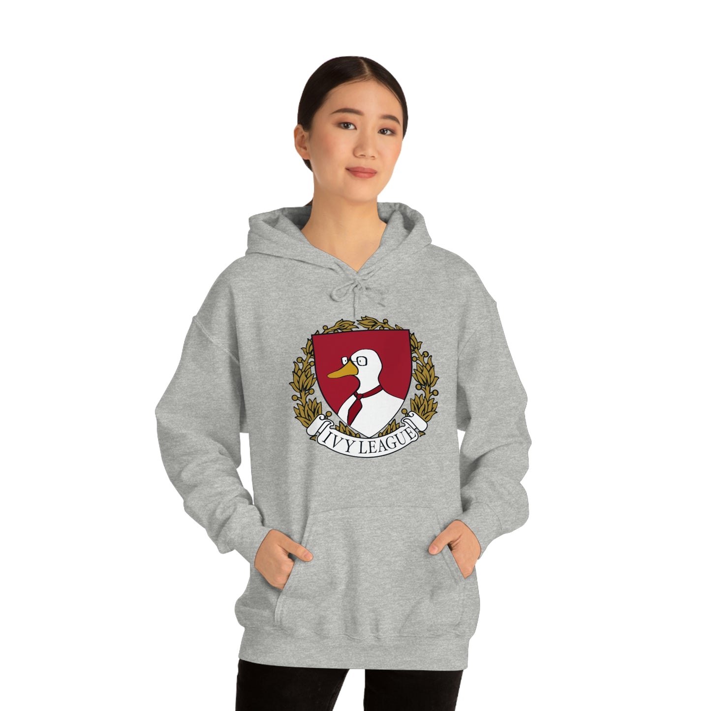 Ivy league Front Logo Hoodie (Black, Grey or White Available)