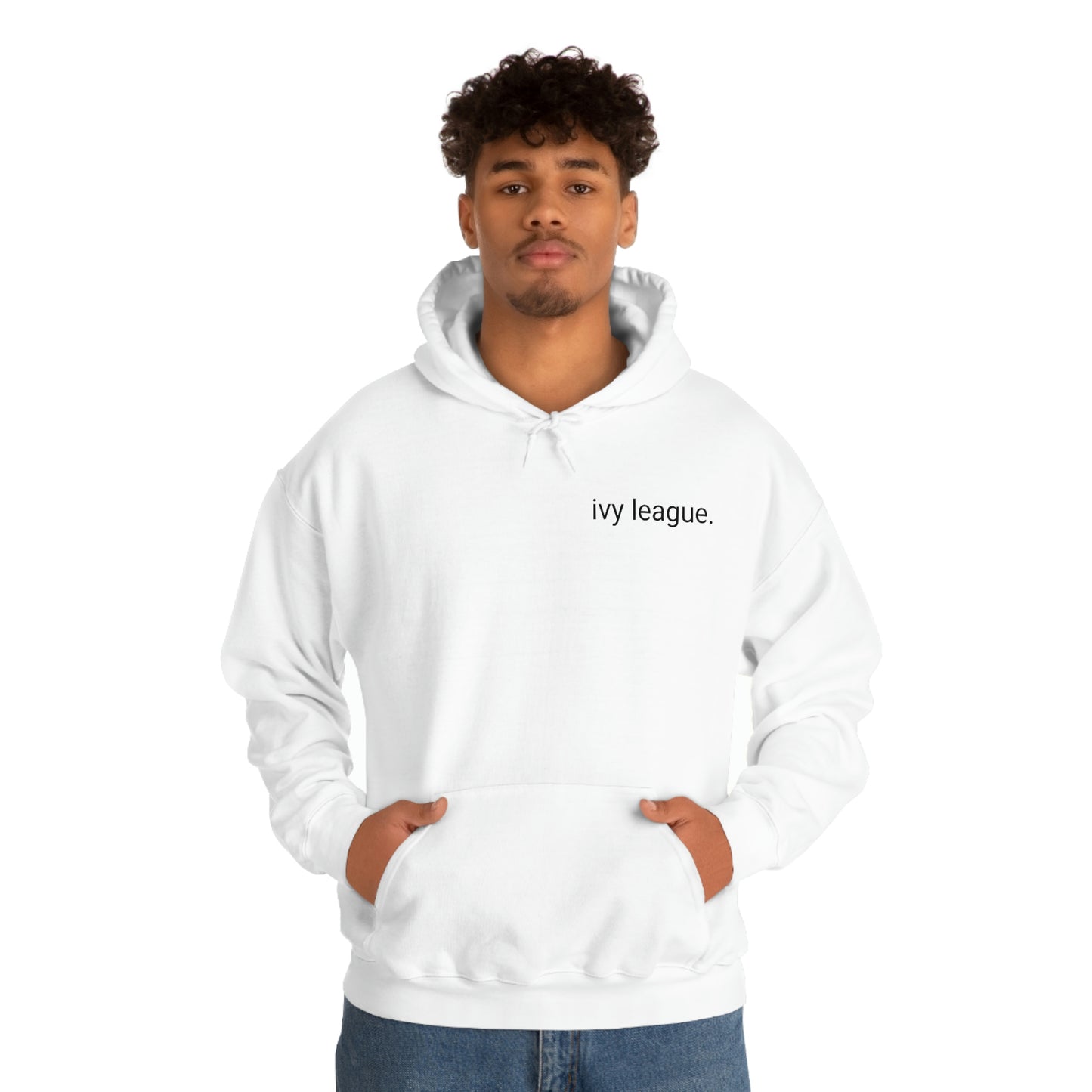 Ivy League 2 sided Back Logo Hoodie (Black, Grey or White Available)