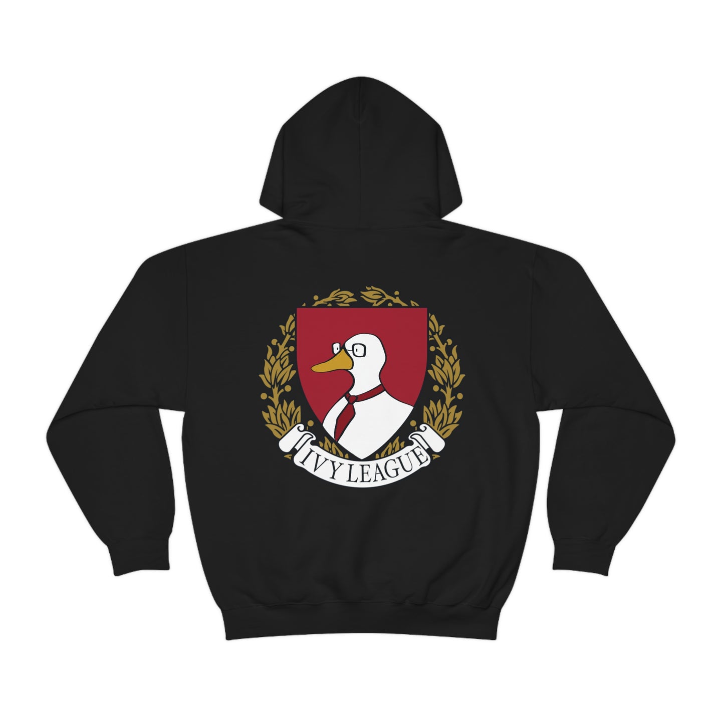 Ivy League 2 sided Back Logo Hoodie (Black, Grey or White Available)