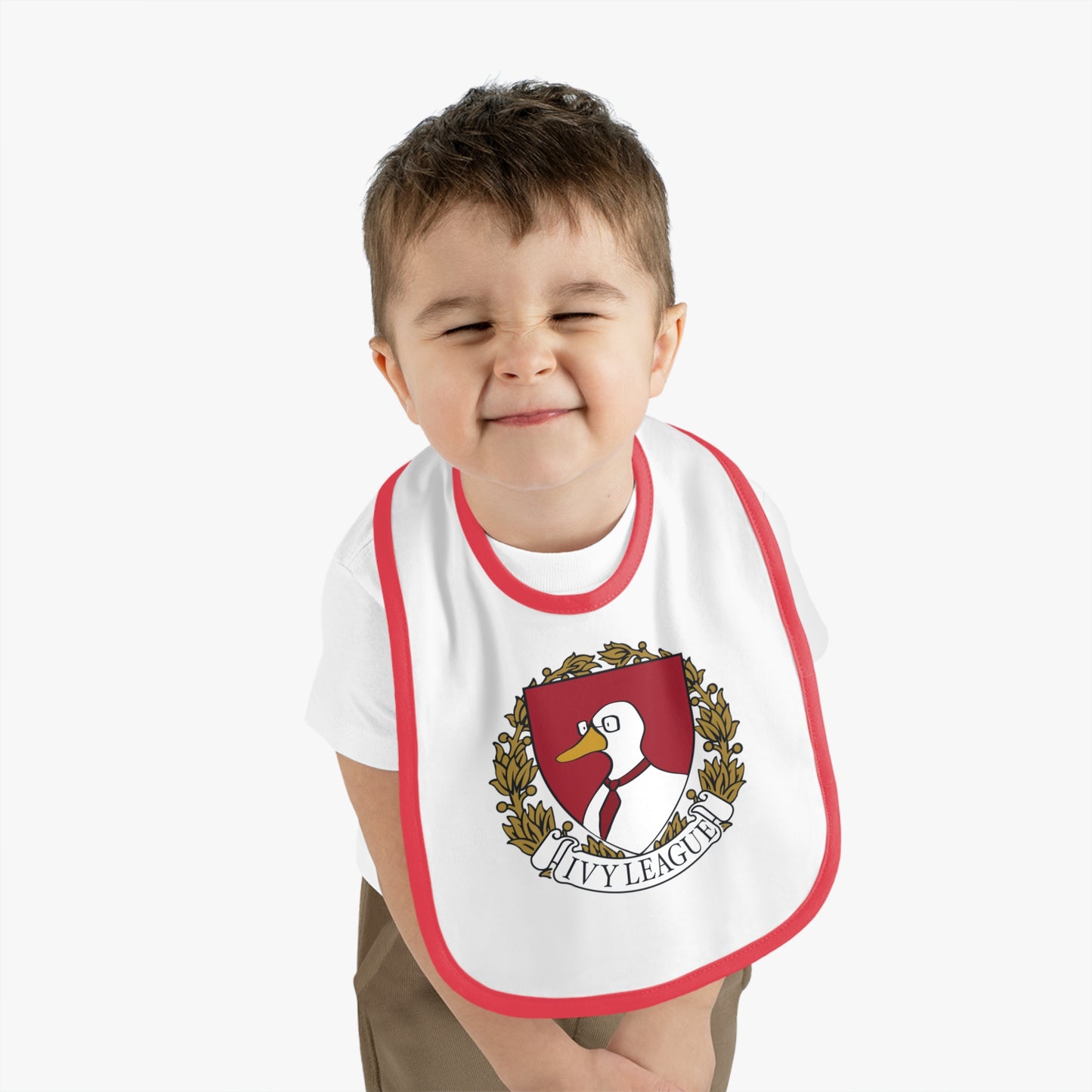 Baby Contrast Trim Jersey Bib