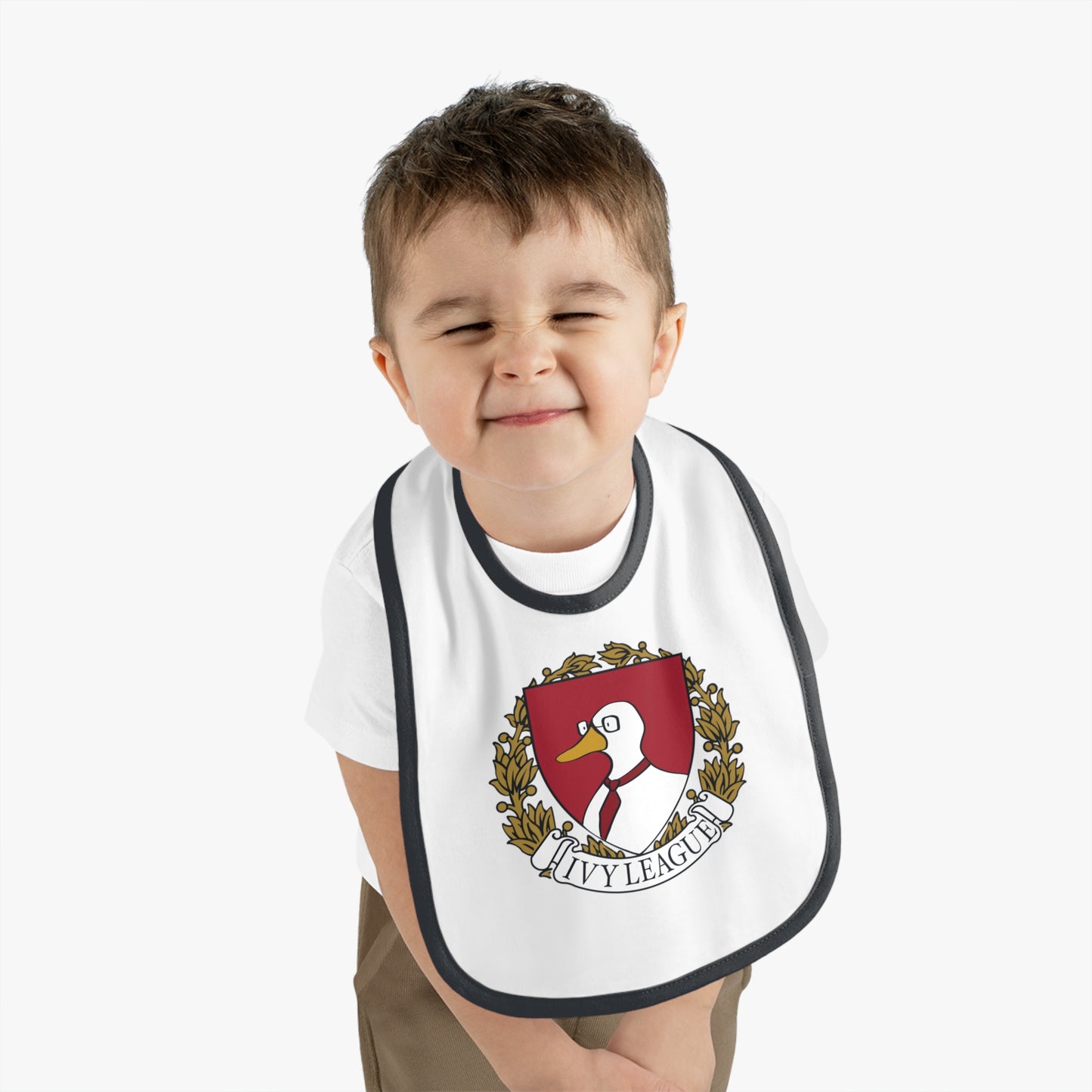 Baby Contrast Trim Jersey Bib
