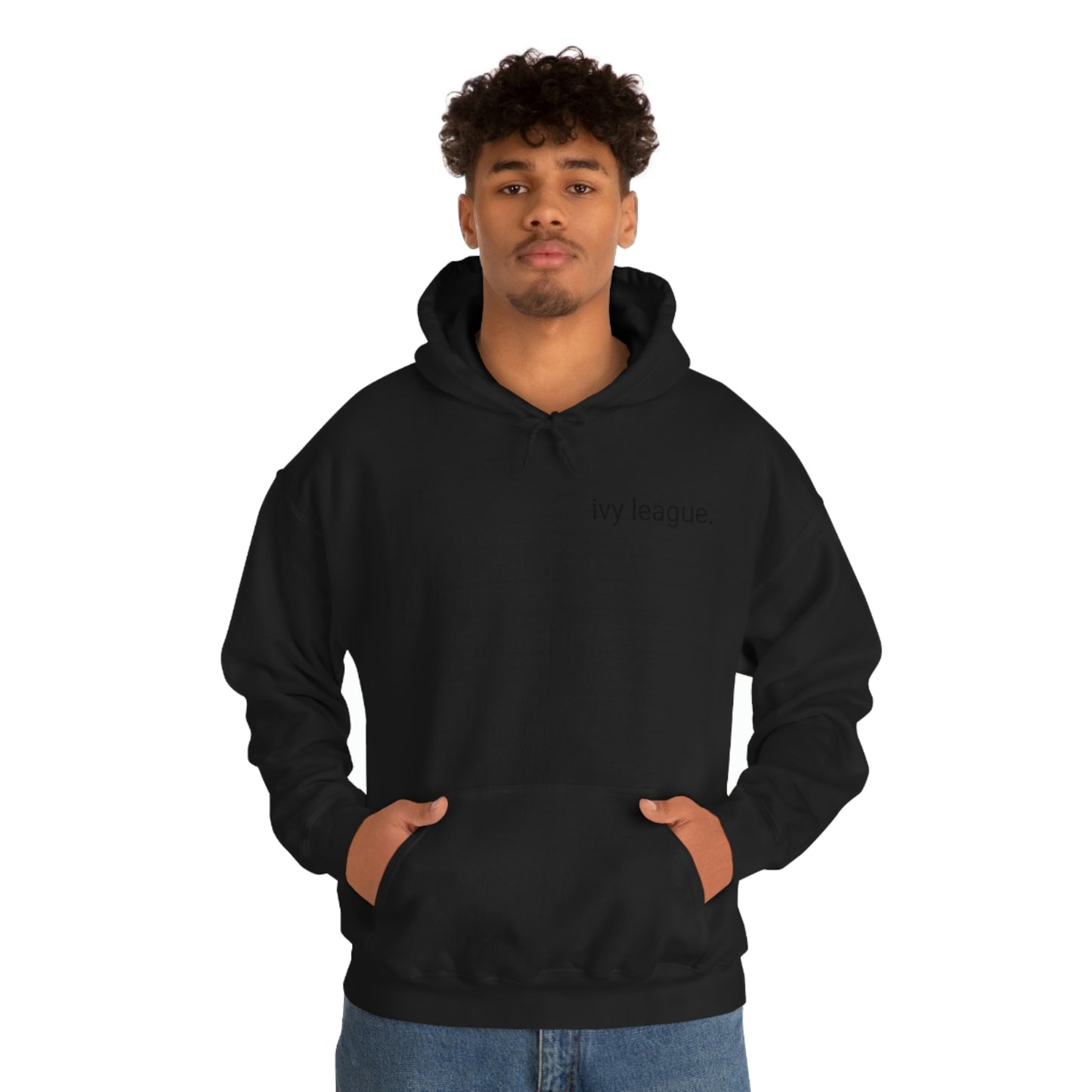 Ivy League 2 sided Back Logo Hoodie (Black, Grey or White Available)