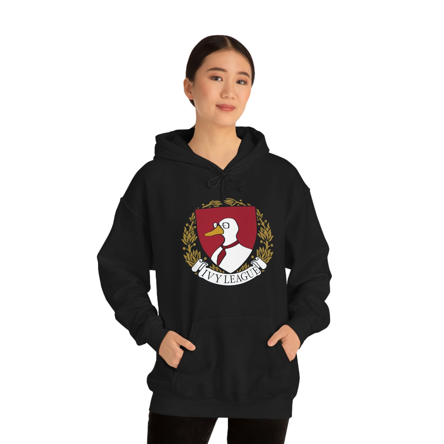 Ivy league Front Logo Hoodie (Black, Grey or White Available)