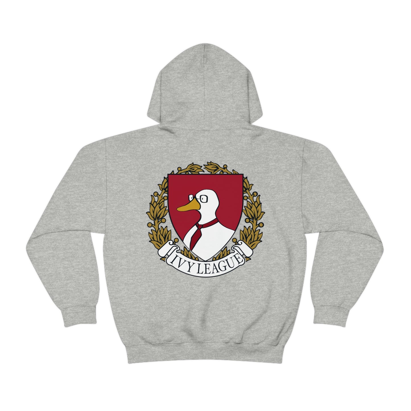 Ivy League 2 sided Back Logo Hoodie (Black, Grey or White Available)